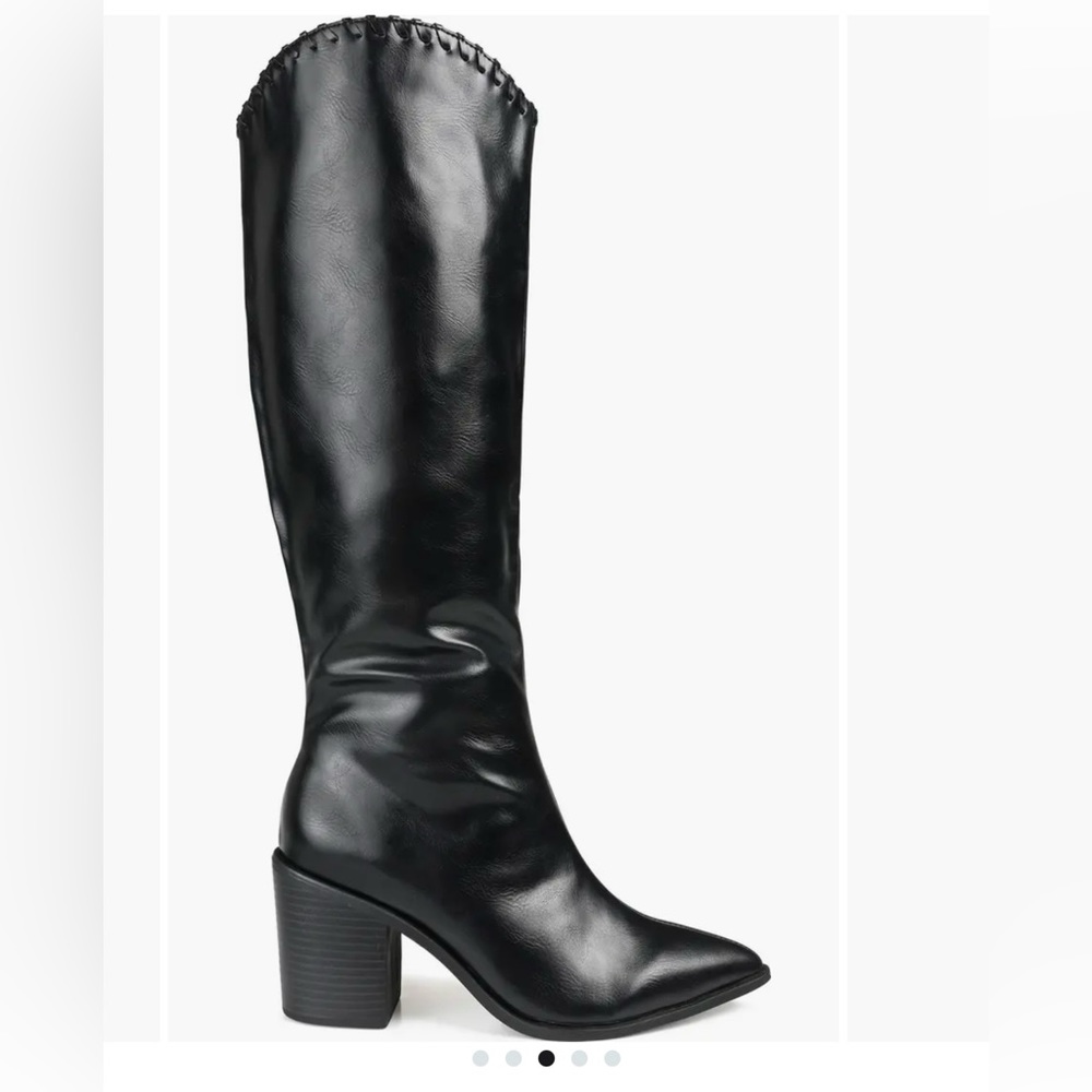 Daria Whipstitch Tall Vegan Leather Western Boot (Women)
Journee Collection
